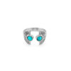 Bague éventail plaquée argent
