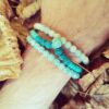 Set de 3 bracelets Origine pierre semi-précieuse turquoise
