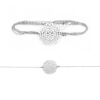 Collier / bracelet 3 tours nénuphar plaquée argent